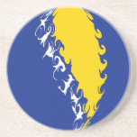 Bosnia Herzegovina Gnarly Flag coasters by Flagnostic Bosnia Herzegovina Gnarly Flag coasters