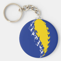 Bosnia Herzegovina Gnarly Flag Key Chain
