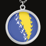 Bosnia Herzegovina Gnarly Flag necklaces by Flagnostic Bosnia Herzegovina Gnarly Flag necklaces