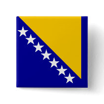 Bosnia Herzegovina High quality Flag Pinback Button