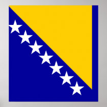 Bosnia Herzegovina High quality Flag Poster