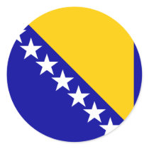 Bosnia Herzegovina High quality Flag Round Stickers