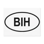 Bosnia & Herzegovina Int'l Vehicle Reg. Code postcards