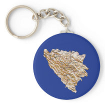 Bosnia Herzegovina Map Keychain