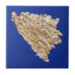 Bosnia Herzegovina Map Tile by FlagAndMap Bosnia Herzegovina Map Tile