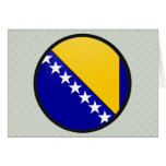 Bosnia Herzegovina quality Flag Circle Card