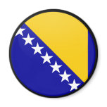 Bosnia Herzegovina quality Flag Circle Refrigerator Magnets