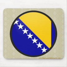 Bosnia Herzegovina quality Flag Circle Mousepad