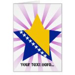 Bosnia+Herzegovina Star Greeting Card