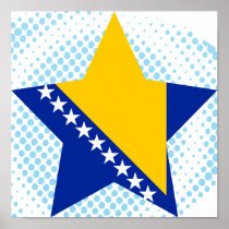 Bosnia+Herzegovina Star Print