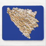 Bosnia Herzegovina Map Mousepad