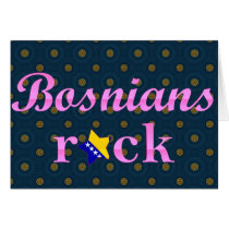 Bosnians Rock - Cute Pink Cards