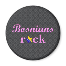 Bosnians Rock - Cute Pink Refrigerator Magnets