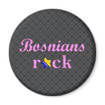 Bosnians Rock - Cute Pink magnets