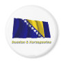 Bosnien & Herzegowina Fliegende Flagge mit Namen Magnets