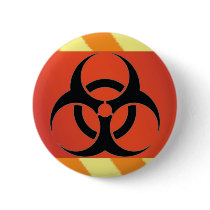 Boss Biohazard Warning Labels Button