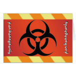 Boss Biohazard Warning Labels Greeting Card