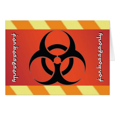 biohazard warning label