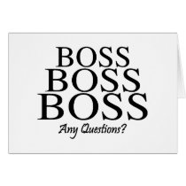 Boss Boss Boss, Any Questions? cards