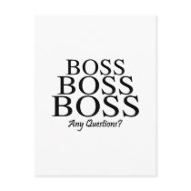 Boss Boss Boss, Any Questions? postcards