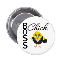 Boss Chick Pinback Buttons