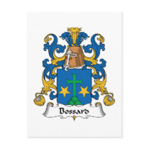 Bossard Family Crest postcards by coatsofarms Bossard Family Crest postcards