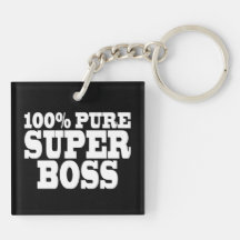 Bosses Birthday Parties : 100% Pure Super Boss Square Acrylic Key Chains