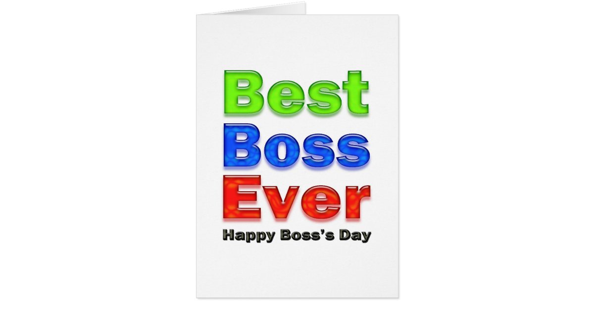 Boss's Day Best Boss Ever Card 