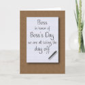 Boss's Day from employees card