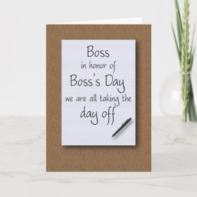 Boss's Day from employees Cards