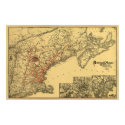 Boston and Maine Railroad Map 1898 posters