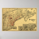 Boston and Maine Railroad Map 1898 posters
