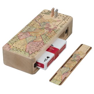 Boston and vicinity maple cribbage board