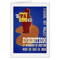 Boston Art Exhibition 1938 WPA cards