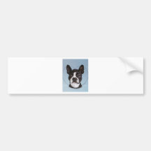 Boston Bull Dog Art Bumper Sticker