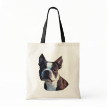 Boston Bull Terrier Tote bags by Granny_Pats_Gifts Boston Bull Terrier Tote bags