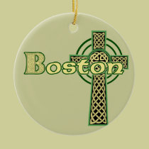 Boston Celtic Cross Ornament ornaments