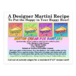 Boston Cream Pie Martini Recipe Card Postcard