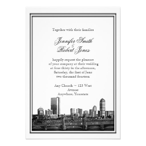 Boston Destination Wedding Invitation