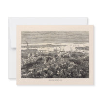 Boston from Bunker's Hill Announcements invitations by VintageGreetings Boston from Bunker's Hill Announcements invitations