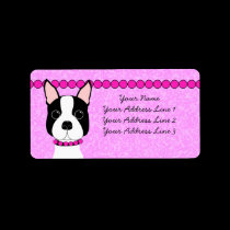 Boston Girl Boston Terrier Address Labels labels