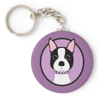Boston Girl! Purple keychain