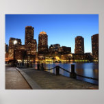 Boston Harbor and skyline.  Boston is one of the 6 Print