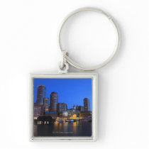 Boston Harbor and skyline.  Boston is one of the 8 Key Chain