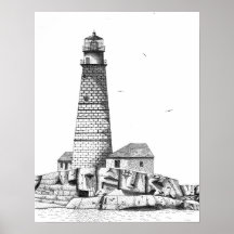 Boston Harbor Lighthouse Posters
