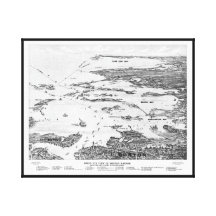 Boston Harbor to Cape Cod early 1900s Map Stretched Canvas Prints