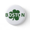 Boston Irish Shamrock Button button
