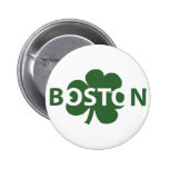 Boston Irish Shamrock Button