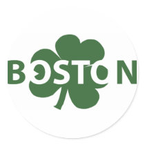 Boston Irish Shamrock stickers