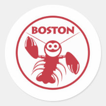 Boston Lobster Round Sticker